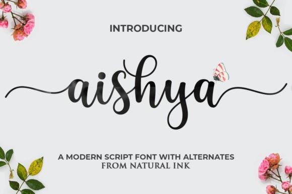 Aishya: A Script Font for Elegant Branding and Creative Design