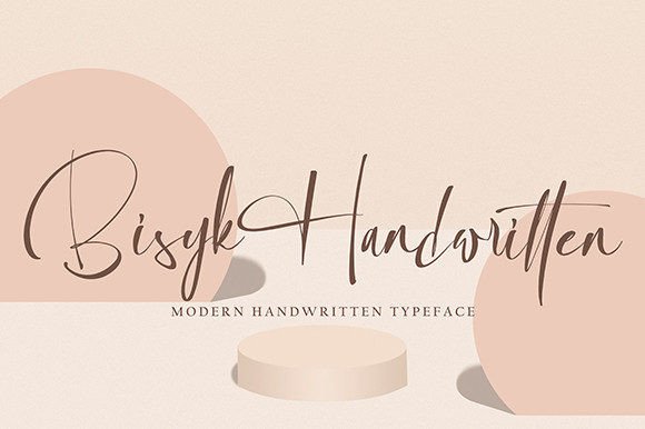 Bisyk: A Refined Script Font for Editorial Elegance