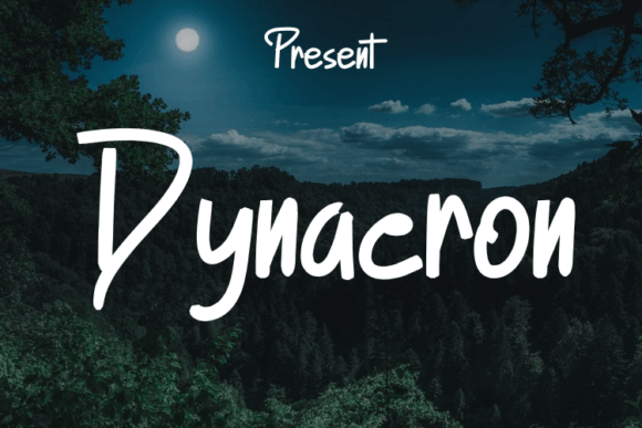 Dynacron: A Modern Script Handwritten Font for Elegant Digital Branding