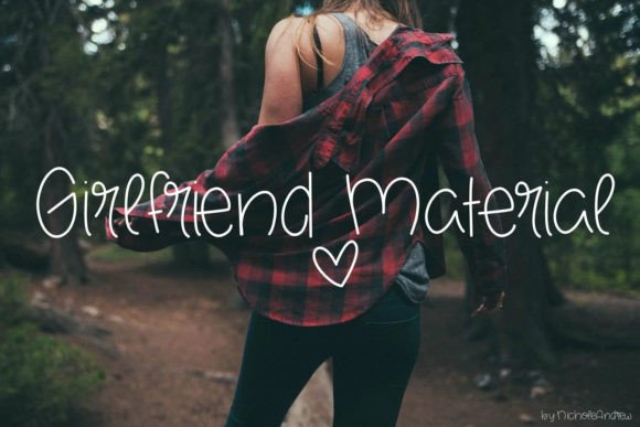 Girlfriend Material: A Modern Handwritten Font for Creative Projects