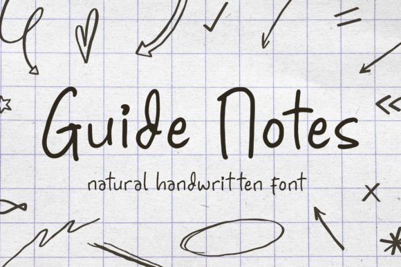 Guide Notes: A Script Handwritten Font for Editorial Design
