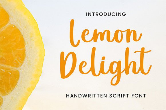 Lemon Delight: A Script Font for Editorial Elegance