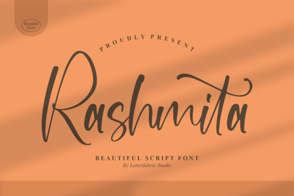Rashmita: A Dainty Handwritten Script Font for Romantic Editorial Design
