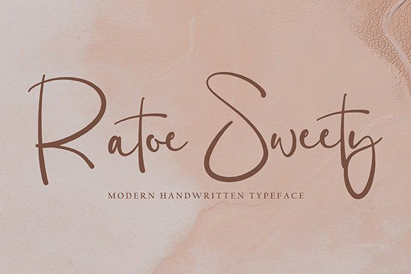 Ratoe Swetty Script Handwritten Font for Elegant Craft Projects