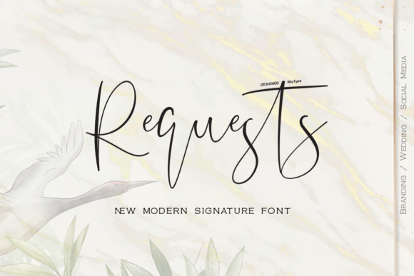Requests: A Script Font for Modern Branding and Campaign Design