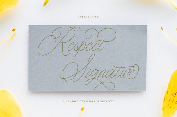 Respect Signature Font for Handmade Creators